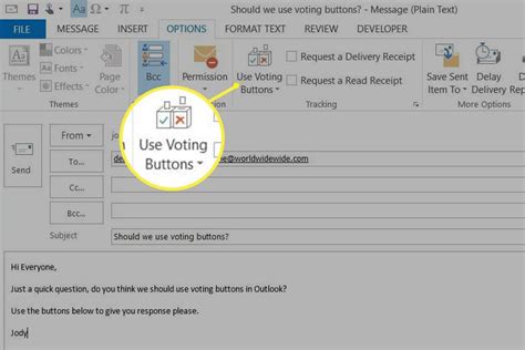 outlook poll button|How to Add Voting Options to An Email in Microsoft Outlook.